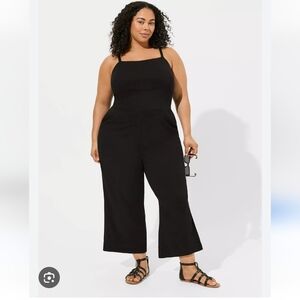 TORRID | Stretch Challis Tie Back Wide Leg Jumpsuit Sz 3X